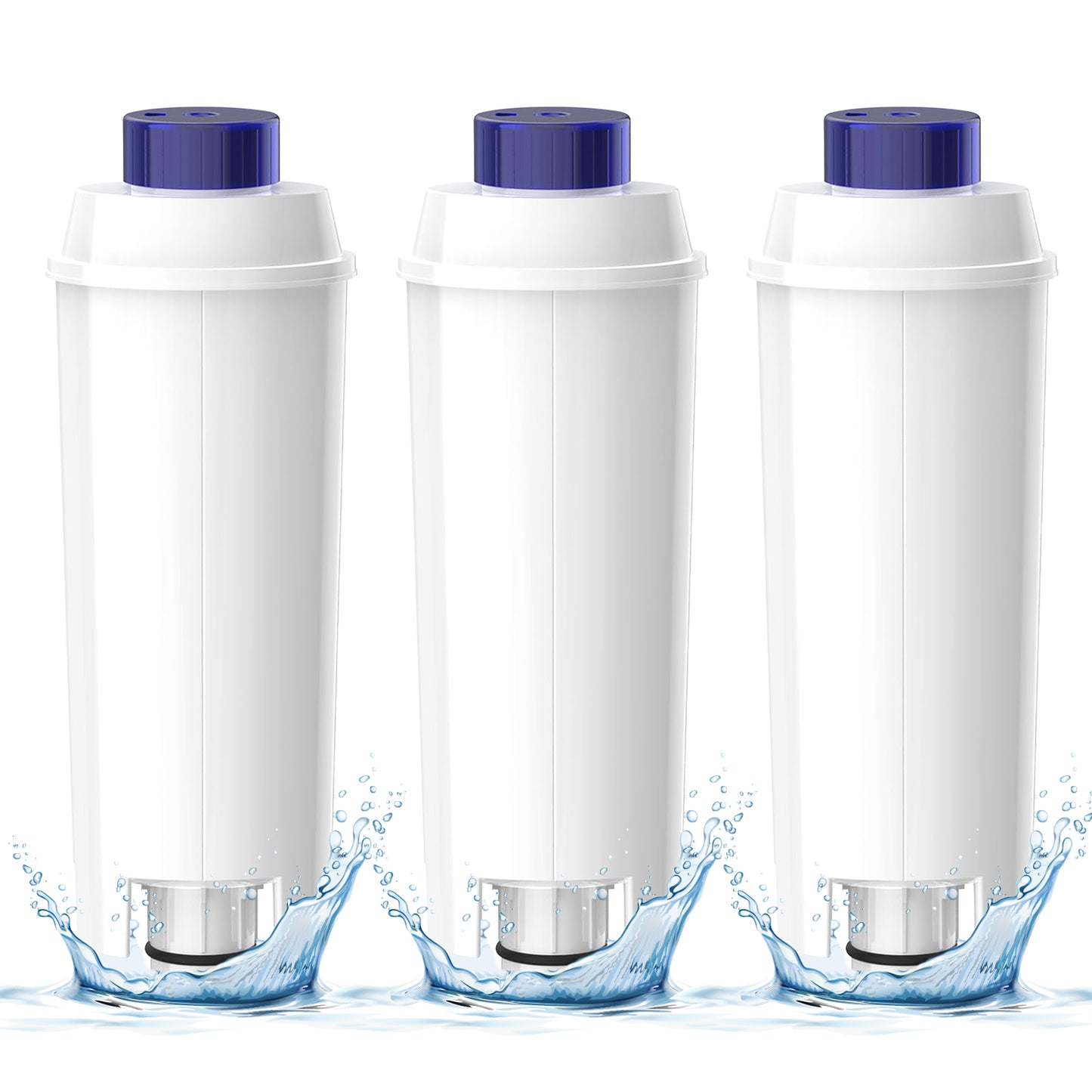 3-Pack Water Filter Replacement for De'Longhi DLSC002 | Fits Magnifica S & Dinamica