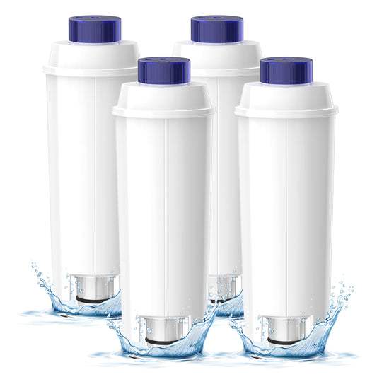 4-Pack Water Filter Replacement for De'Longhi DLSC002 | Fits Magnifica S, Dinamica & ECAM
