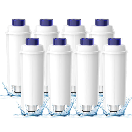 8-Pack Water Filter Replacement for De'Longhi DLSC002 | Fits Magnifica S, Dinamica & ECAM