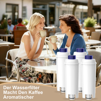 4-Pack Water Filter Replacement for De'Longhi DLSC002 | Fits Magnifica S, Dinamica & ECAM