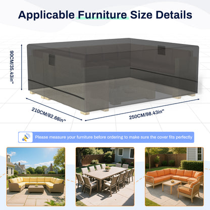 Garden Furniture Seat Covers, 250 x 210 x 90 cm